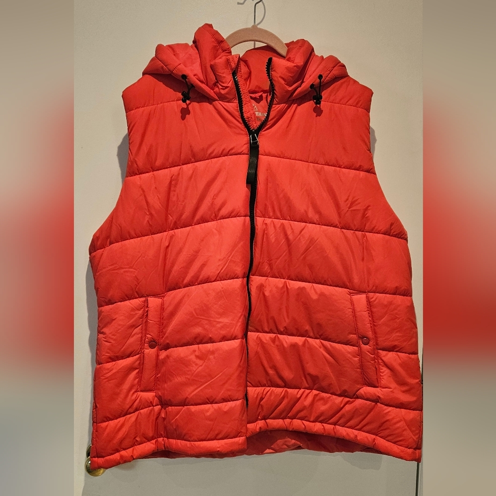 Women's Red Puffer Vest